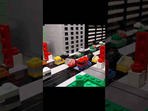 LEGO Micro Unstoppable Train Crossing Crash! #railway #stopmotion #lego #train #unstoppable