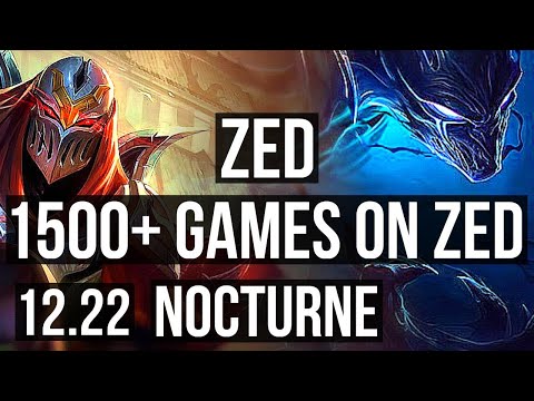 ZED vs NOCTURNE (TOP) | 10/1/5, 2.1M mastery, 1500+ games, Legendary | EUW Master | 12.22