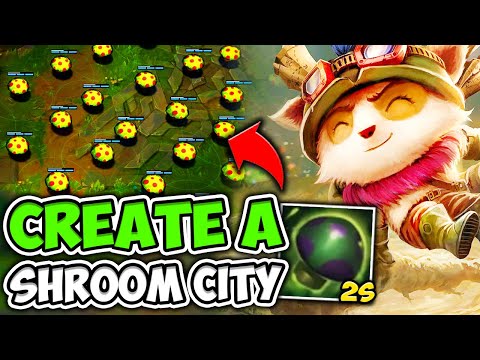 I TURNED SUMMONER'S RIFT INTO A TEEMO SHROOM CITY (MAX CDR TEEMO) - League of Legends