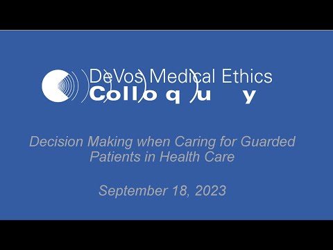 Fall 2023 DeVos Medical Ethics Colloquy