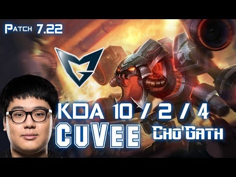 SSG CuVee CHO'GATH vs GANGPLANK Top - Patch 7.22 KR Ranked