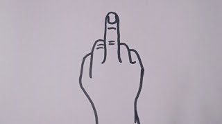 How to draw Middle Finger /easy drawing step by step