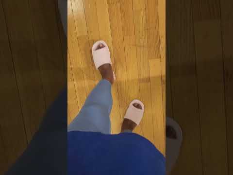 pink open toe slippers in mall