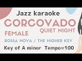 Corcovado Quiet night Bossa Nova [sing along background music with lyrics]  for the female singers