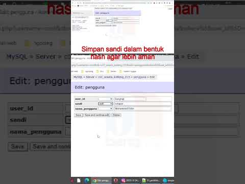 Amankan sandi dengan hash #coding #php #mysql #tutorial #webdevelopment @BangHajiDotCom