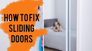 How to fix track sliding closet door?