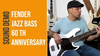 Video thumbnail for Fender Jazz Bass 60th Anniversary - Sound Demo (no talking) by Bass Bonedo
