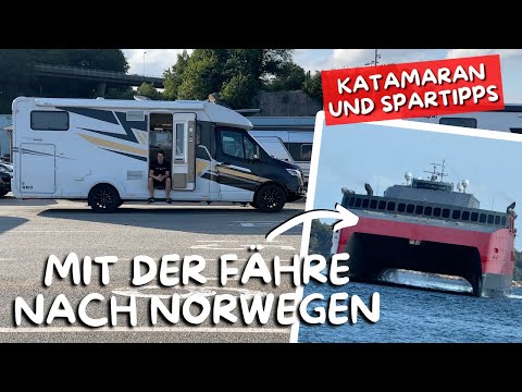 ARRIVAL by FERRY to Norway 🇸🇪🚢 SAVINGS TIPS for motorhomes💰 Catamaran Fjordline Fjordline