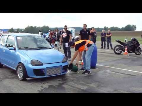 Cinquecento 250hp vs seicento 300hp turbo nitro drag race