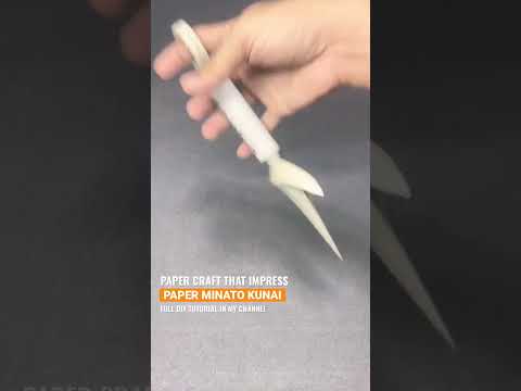 PAPER(3D) Minato Kunai | Realistic Version -Paper Craft that impress #boruto #naruto #origami #kunai