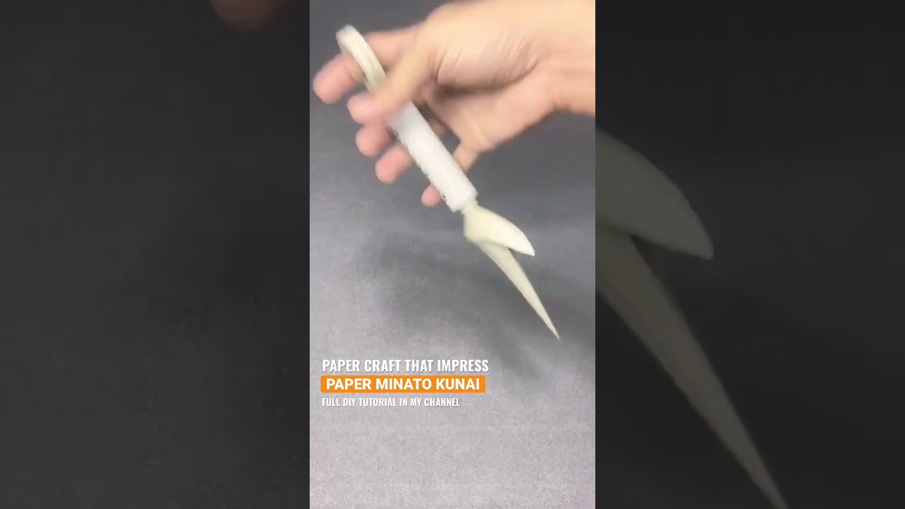PAPER(3D) Minato Kunai | Realistic Version -Paper Craft that impress #boruto #naruto #origami #kunai
