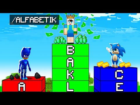 ALFABETİK SIRAYLA YAZI YARIŞMASINDA HİLE İLE TROLLEDİM - 😨 Minecraft