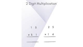 Multiplication of 2 Digit Numbers