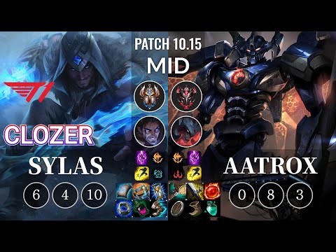 T1 Clozer Sylas vs Aatrox Mid - KR Patch 10.15