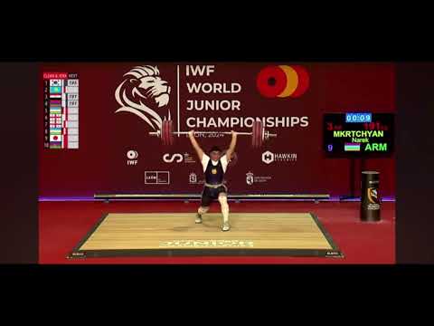 Narek Mkrtchyan 81kg 191 Jerk 18y 2024 IWF WORLD JUNIOR