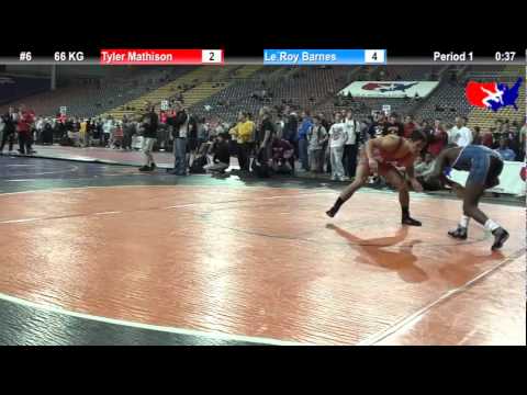 Last Chance Qual 66 KG: Tyler Mathison (SCSU) vs. Le`Roy Barnes (MoWest)