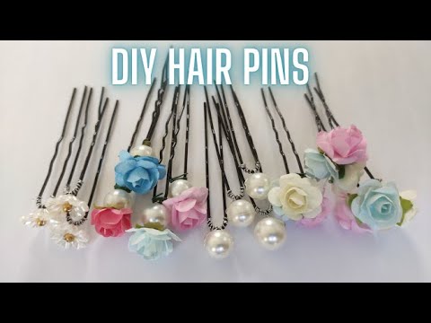 STYLISH HAIR PINS | DIY HAIR ACCESSORIES AT HOME |...