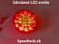 LED združené svetlo 12 / 24V - trojprvkové okrúhle / ECE R6, R7 (122x43,2mm) - Video Youtube