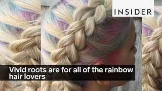 Vivid roots are for all of the rainbow hair lovers