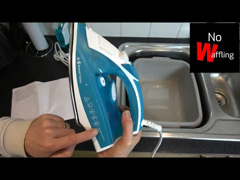 How to DESCALE use SELF CLEAN on Russell Hobbs Supreme Steam Iron - Beginners guide