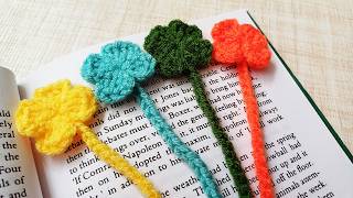 Crochet flower bookmark easy pattern | Flower bookmark crochet tutorial