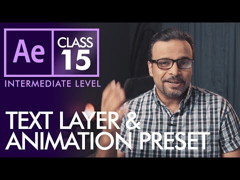 Text Layer and Animation Presets in After Effects اردو हिंदी
