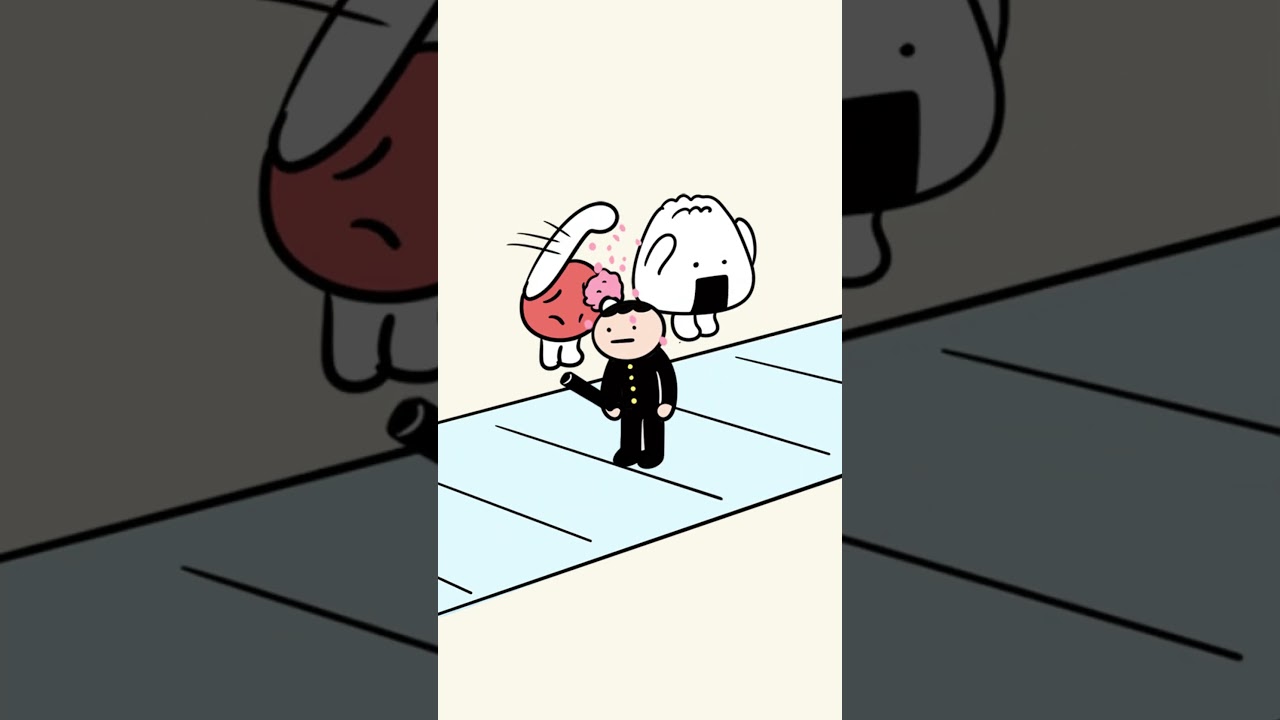 卒業おめでとう🌸 #animation #funny #cartoon #shortanime #おにぎりとうめぼし