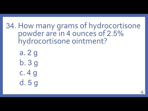PTCB PTCE Practice Test Question 34 - Grams of Drug in % Ointment Math Calc (Pharm Tech Test Prep)