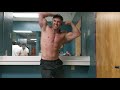 Arm day workout posing session #2 after training - men's physique bodybuilding