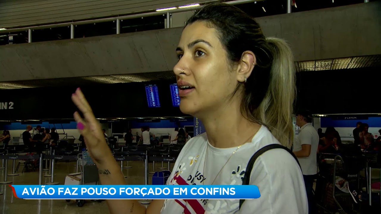 Avião faz pouso forçado no Aeroporto de Confins