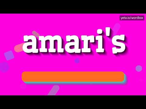 AMARI'S - HOW TO PRONOUNCE IT!?