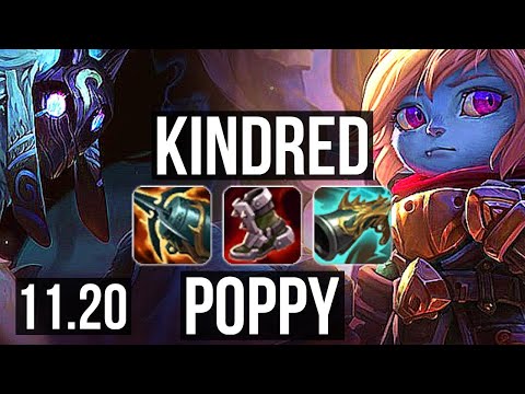 KINDRED vs POPPY (JUNGLE) | 66% winrate, 16/3/8 | NA Master | v11.20