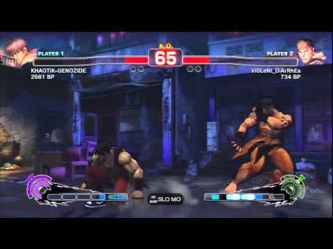 Vi0LeNt_DiArRhEa (Ryu) vs KHAOTiK-GENOZiDE (Guy) SSF4 [720p]