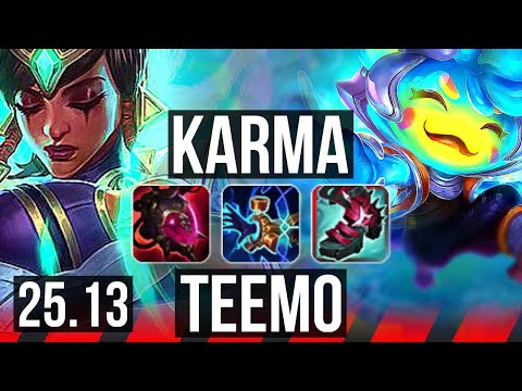 KARMA vs TEEMO (TOP) | 3/0/11 | EUW Grandmaster | 25.13