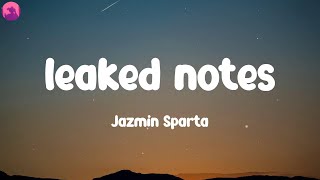 Jazmín Sparta - leaked notes (Lyrics)