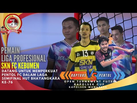 PEMAIN SKN FC KEBUMEN MEMPERKUAT PENTOL FC DALAM LAGA SEMIFINAL KAPOLSEK CUP HUT BHAYANGKARA 76