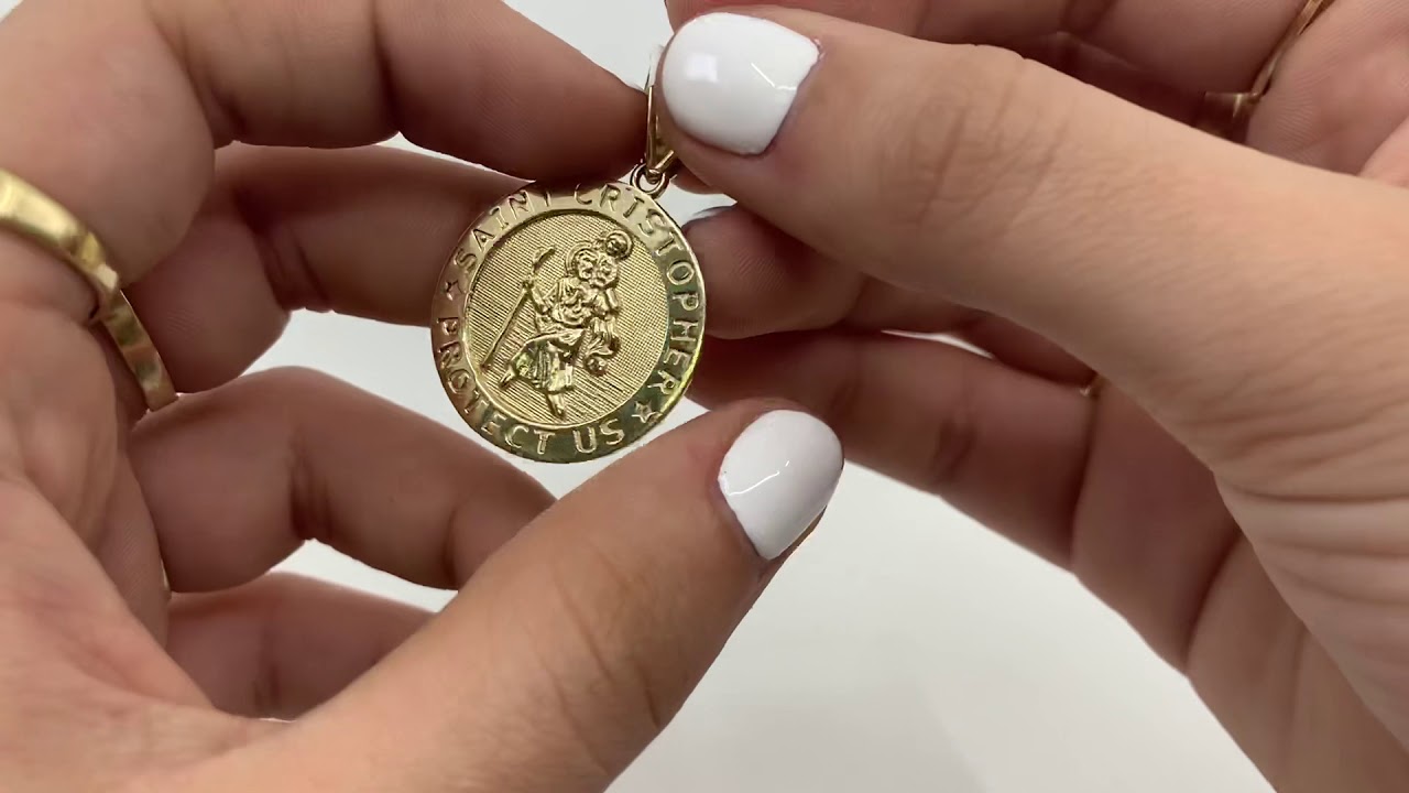 14kt 7.4 gramos pendiente de la primera comunión con oro blanco y amarillo