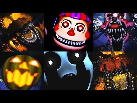 Five Nights at Freddy's 4 Halloween Edition All JUMPSCARES! | Funny Moments