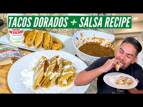HOW TO MAKE CRISPY TACOS DORADOS DE POLLO (CRUNCHY...