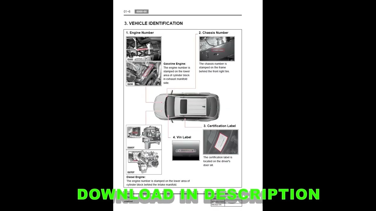 SsangYong Kyron D146 2010 Workshop PDF English | Final Version Technical Manual