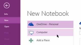 Creating a new Notebook in OneNote 2013