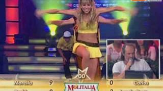 Baile Hip hop en cama elástica: Anna Carina y Carlos Suárez (Reyes del Show PERU 26-12-09)