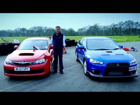 Mitsubishi Evo vs. Subaru Impreza (HQ) - Top Gear - BBC