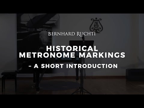 Historical Metronome Markings - A Short Introduction (Part I of III)
