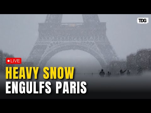 Paris Snowfall LIVE: Heavy Snowfall in Paris Causes Traffic Chaos and Flight Cancellations