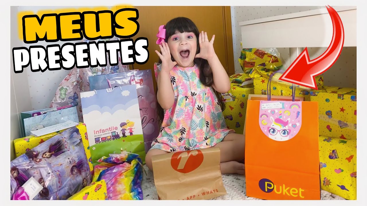 ABRINDO OS PRESENTES DO MEU ANIVERSÁRIO DE 5 ANOS - Maria Flôr Mascarenhas