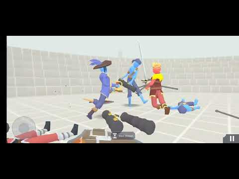 King And Knight VS Captain and Harpooner In Fun Battle Simulator
