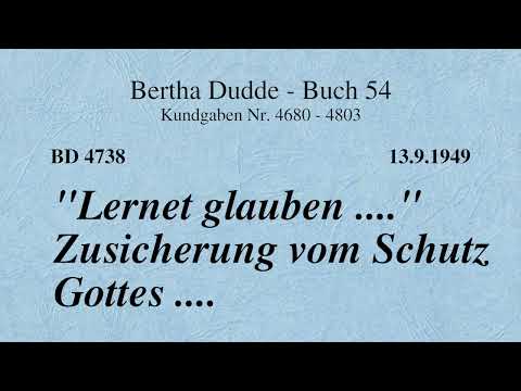 BD 4738 - "LERNET GLAUBEN ...." ZUSICHERUNG VOM SCHUTZ GOTTES ....