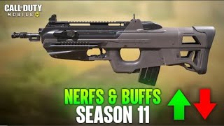 Season 11 (2024) HUGE BUFFS & NERFS CODM - Weapon Balance Patch Notes COD Mobile