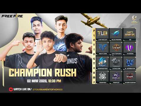 🏆 CHAMPION RUSH: THE ULTIMATE SHOWDOWN! | Free Fire Live Tournament